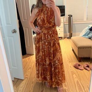 Taylor Gold/ Rust Maxi Dress